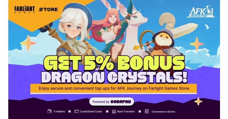 Coda 和 Farlight Games 在印度尼西亚和泰国推出 AFK Journey 和 Dragon Crystal 充值服务